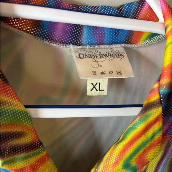 Underwraps Psychedelic Button-Up Shirt XL Colorful Swirl Print - Picture 3 of 3